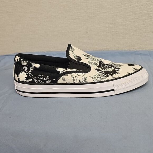 CONVERSE CTAS DOUBLE GRIP SLIP BLACK EGRET SLIP-ONS BFPM-06-239 - Picture 6 of 10